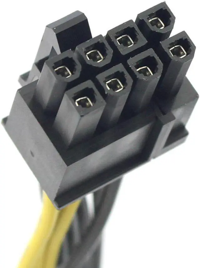 Alt view image 6 of 6 - PCI-E PCIE 8p Female to 2Port Dual 8pin 6+2p Male GPU Graphics Video Card Power Cable Cord 18AWG Wire Cable for BTC Miner Mining