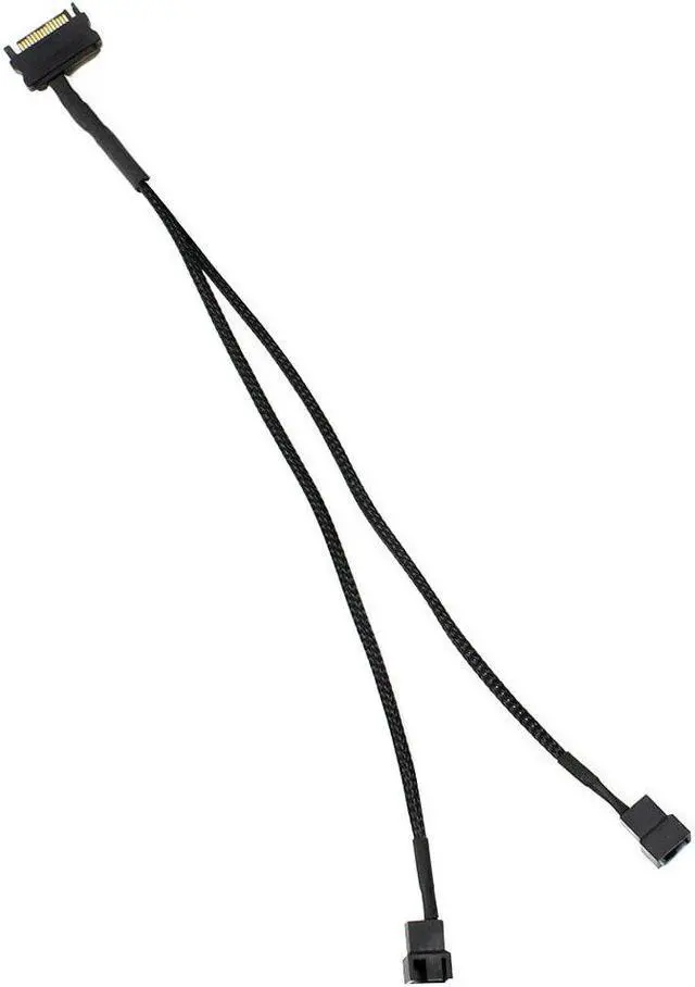 Alt view image 3 of 5 - Laptop SATA 15 Pin to 3 Pin 4 Pin Cooling Fan Cable 30cm  Mainboard CPU Fan Adapter Connectors Cable