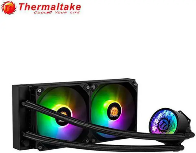 Alt view image 2 of 2 - Thermaltake tt CL-W340-PL24SW-A dragão + 240 resfriamento de água rgb cooler fan suporte amd intel cpu placa-mãe novo