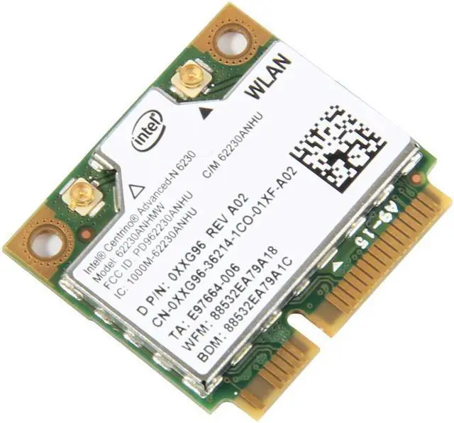 Alt view image 2 of 6 - Dual band 300Mbps For Intel 62230ANHMW Advanced-N 6230 2.4G 5GHZ WiFi+BT3.0 Combo half Mini PCI-e Bluetooth Wireless card