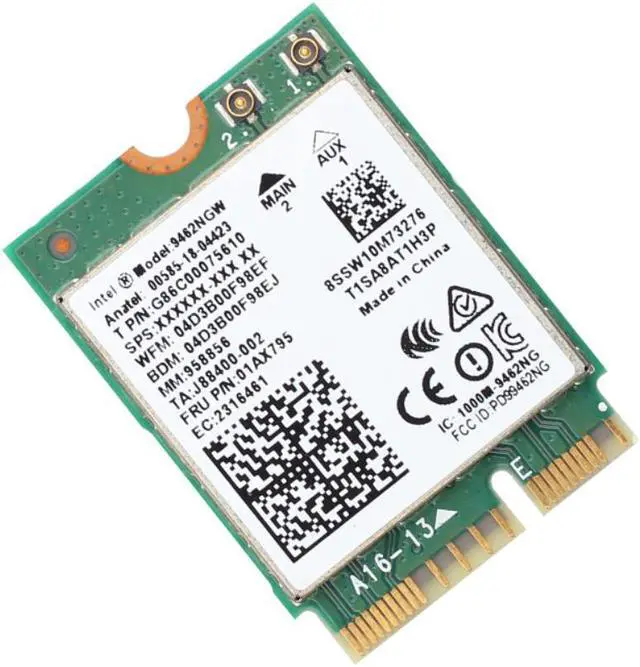 Alt view image 3 of 6 - Dual Band 433Mbps Wireless For Intel AC 9462 9462NGW NGFF Key E Wifi Card 9462AC 8020.11ac Bluetooth 5.0 Laptop Windows 10
