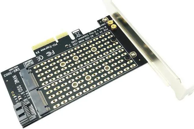 Alt view image 3 of 6 - PCI Express PCIE to M2 Adapter NVME SATA M.2 SSD PCIE Adapter NVME/SATA M2 PCI E Adapter SSD M2 to SATA PCI-E Card M Key + B Key
