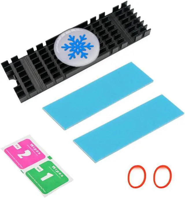 Main image of Heatsink SSD PCIE NVMe M.2 2280 Radiator Aluminum Heatsink Extruded Heat Sink for SSD Heat Dissipation Cooling Cooler 22x76x10mm