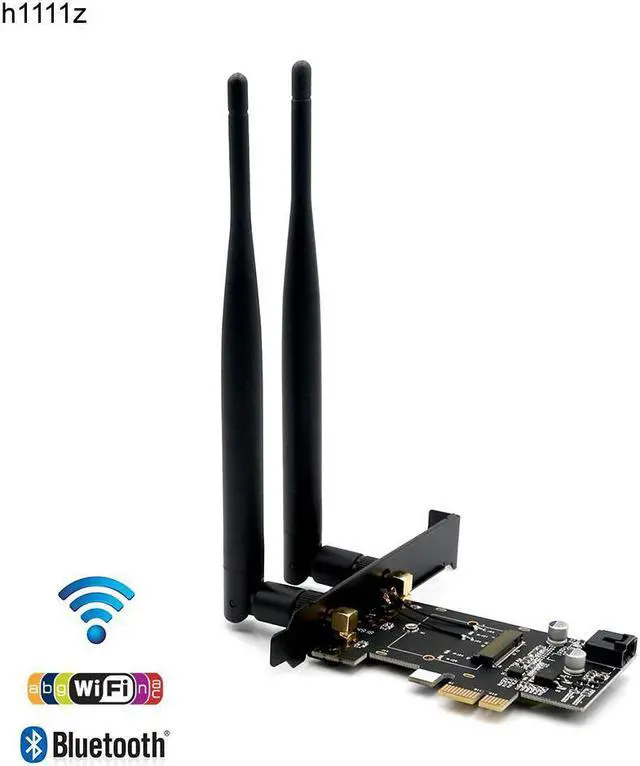 Main image of Network Cards M.2 Wifi Adapter/Card PCI-E 1X Wifi AC 5Ghz 5 Ghz Adapter 2x 5dBi WiFi Antenna Key A NGFF M.2 Wi-Fi Bluetooth Card