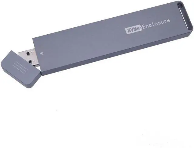 Alt view image 3 of 3 - NVME Case M.2 NVME Enclosure USB C Gen2 10Gbps PCIe NVME SSD Enclosure NVME M2 SSD Case Box Supports 2230/2242/2260/2280 M.2 SSD