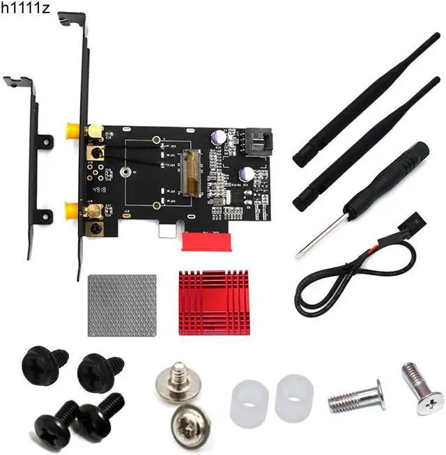 Main image of PCIE M.2 Wifi Adapter Network Card 5 ghz 5g 5ghz Wireless PCI Express Wifi Bluetooth Adapter AC 9260 M2 Wifi Card Antenna for PC