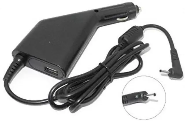 Alt view image 2 of 3 - Fit for 19V 2.1A 40W Laptop Dc Car Charger Power Adapter for Asus Eee PC 1001HA 1001P 1001PX 1005HA 2.50.7mm 5V 2.1A USB