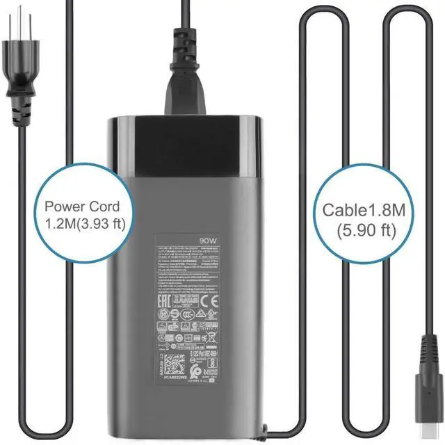 Alt view image 2 of 3 - Fit for 90W Type C Spectre Charger Power Adapter Fit for HP Spectre 15-bl000 15-bl100 x360 Elitebook x360 1040