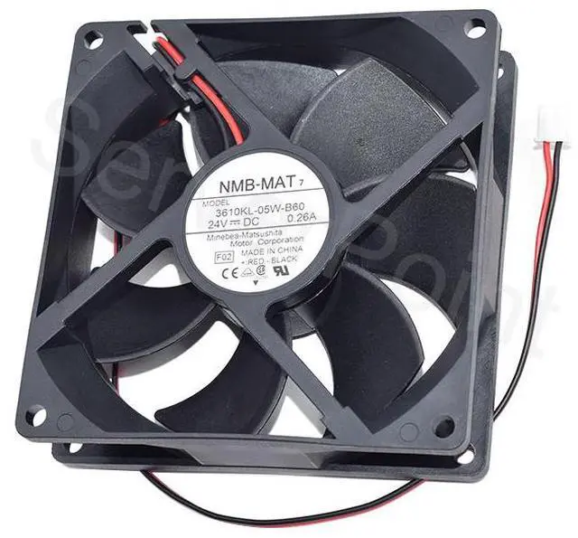 Alt view image 3 of 4 - For NMB-MAT 3610KL-05W-B60 9025 24V 0.26A 9CM Two Lines Cooling Fan Working