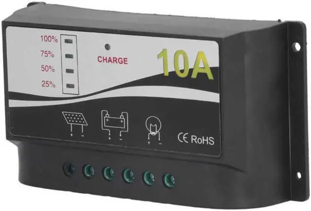 Alt view image 2 of 3 - Solar Charge Controller Regulator Durable ABS Housing Solar Panel Charger Discharge Regulator 12V 24V
