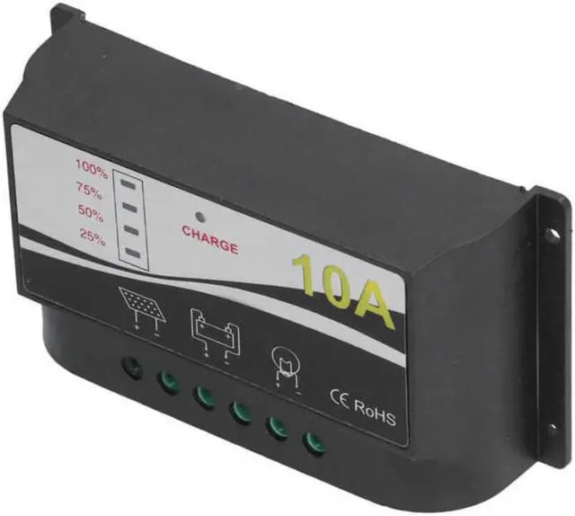 Alt view image 3 of 3 - Solar Charge Controller Regulator Durable ABS Housing Solar Panel Charger Discharge Regulator 12V 24V