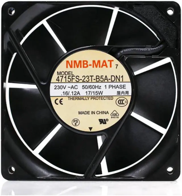 Main image of For NMB 4715FS-23T-B5A-DN1 230V 0.16A / 0.12A AC cabinet fan 12038 cooling fan metal frame