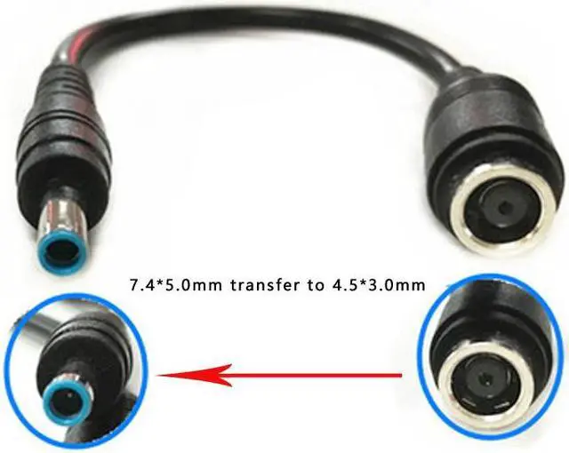 Alt view image 3 of 4 - 7.4 * 5.0mm Conversion to 4.5 * 3.0mm For HP Dell Laptop Power Charger Adapter Conversion Cable