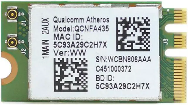 Alt view image 4 of 4 - Wireless Adapter Card for Qualcomm Atheros QCA9377 QCNFA435 802.11AC 2.4G/5G NGFF WIFI CARD Bluetooth 4.1