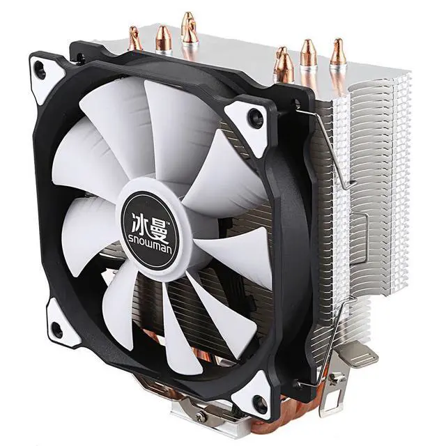Alt view image 3 of 4 - SNOWMAN CPU Cooler Master 5 Direct Contact Heatpipes ze Tower Cooling System CPU Cooling Fan with PWM Fans