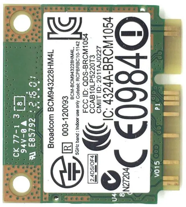 Alt view image 3 of 6 - Dual Band 300Mbps BCM943228HMB 4.0 802.11a/b/g/n Wifi Wireless Card Half Mini PCI-E Notebook Wlan 2.4Ghz 5Ghz Adapter