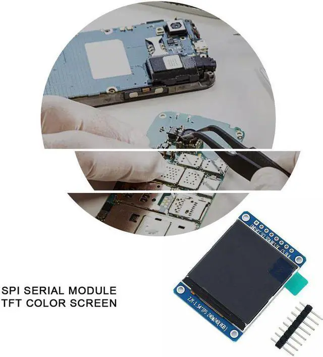 Alt view image 5 of 6 - 1.54 Inch 240X240 Full Color Screen LCD Digital Display Module SPI Serial Port Module TFT Color Screen St7789 Drive