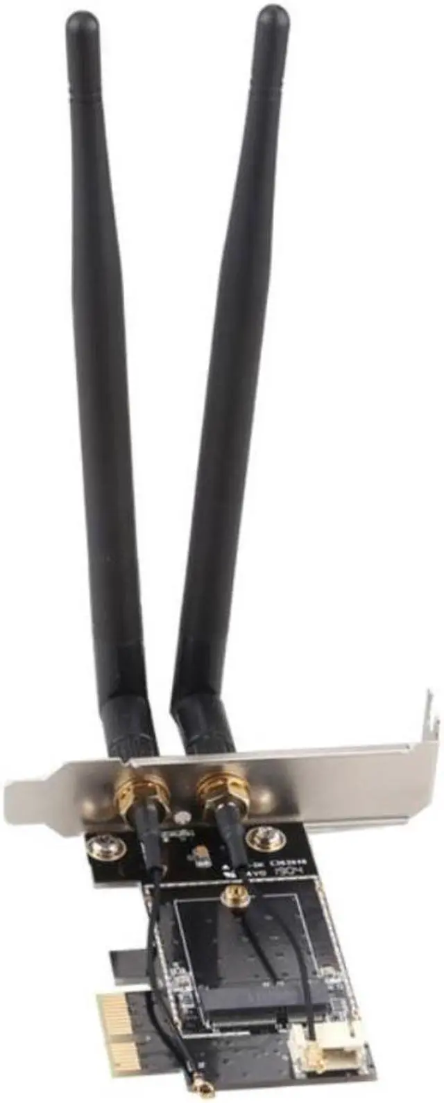 Alt view image 4 of 5 - Wireless Card to pciE-1X to NGFF-Ekey PCIE Laptop Pc WIFI WLAN Card Adapter Dual Antenna Adapter Board