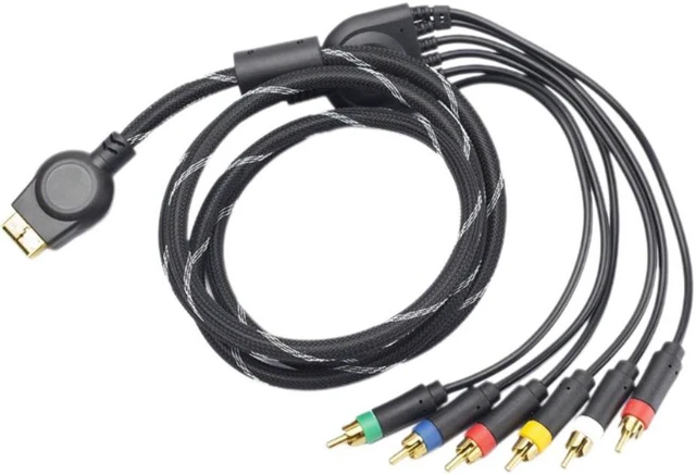 Alt view image 4 of 6 - Component AV Cable High Resolution HDTV Component RCA Audio Video Cable Compatible with PS3 PS2 Gaming Console Au04 21