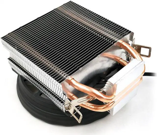 Alt view image 3 of 6 - Durable 12V RGB Fan Led CPU Cooler  3 Pin 2 Heatpipes Desktop Computer Silent Cooling Radiator Copper For LGA 1155/1151 AMD