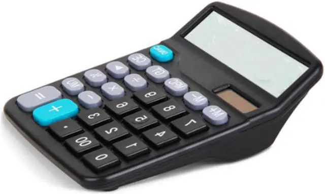 Alt view image 3 of 3 - Solar Calculator Calculate Commercial Tool or Solar 2in1 Powered 12 Digit Electronic Calculator and Button