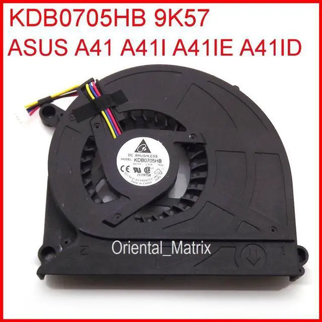 Main image of KSB0705HA KDB0705HB 9K57 DC5V 0.40A Cooler For Asus A41 A41I A41IE A41ID Laptop CPU Cooling Fan