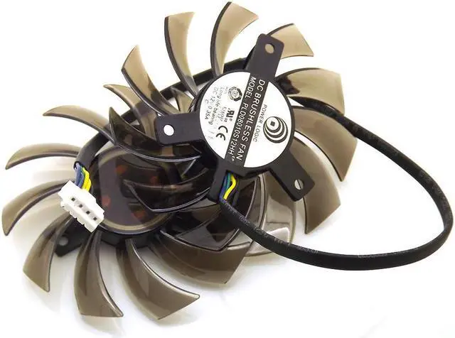 Alt view image 3 of 6 - 2pcs/Lot PLD08010S12HH 75mm 12V 0.35A For MSI GTX 560 570 580 R6770 R6870 R6950 Twin Frozr II Video Card Dual Fan