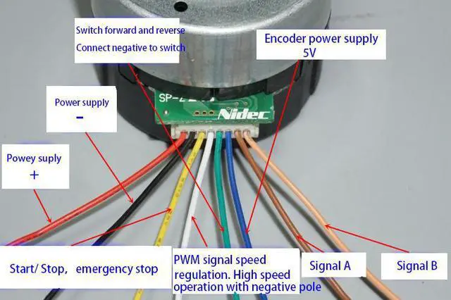 Alt view image 3 of 5 - DC 12-24V Japan Nidec 24H Brushless Servo Motor Built-in Drive 100 Line Encoder Pwm Speed Regulation