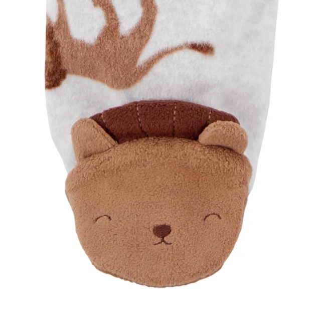 Alt view image 3 of 4 - CARTER'S CHILD OF MINE UNISEX PLAY AND SLEEP ONE PIECE LION 3-6 MONTHS