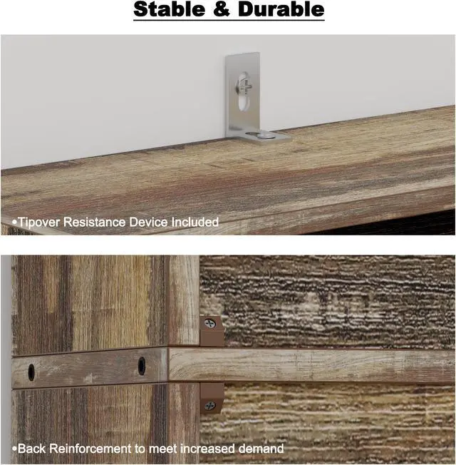 Alt view image 5 of 6 - IRONCK Bookshelves and Bookcases Floor Standing 6 Tier Display Storage Shelves 70in Tall Bookcase Home Decor Furniture for Home Office, Living Room, Bed Room, Industrial Brown