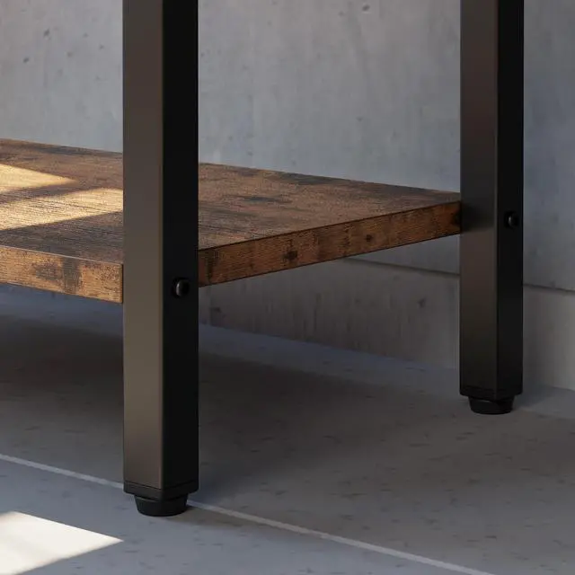 Alt view image 5 of 6 - IRONCK Bookcases and Bookshelves Triple Wide 4 Tiers Industrial Bookshelf, Large Etagere Bookshelf Open Display Shelves with Metal Frame for Living Room Bedroom Home Office