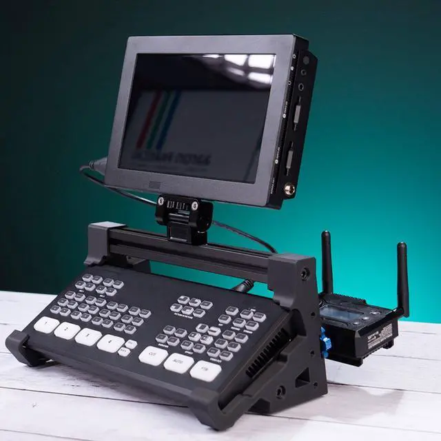 Alt view image 2 of 3 - PepperTech Digital INUX3D PK1 Pro Streamer AM Stand Bundle for ATEM Mini Pro / ISO (Black)