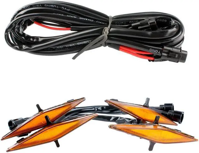 Alt view image 4 of 7 - Paiying 4 Pcs Amber Grille LED Lights For Toyota 4Runner 2014-2021