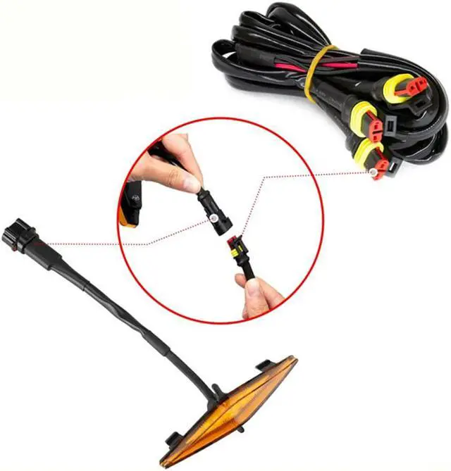 Alt view image 7 of 7 - Paiying 4 Pcs Amber Grille LED Lights For Toyota 4Runner 2014-2021