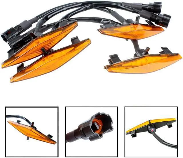 Alt view image 6 of 7 - Paiying 4 Pcs Amber Grille LED Lights For Toyota 4Runner 2014-2021