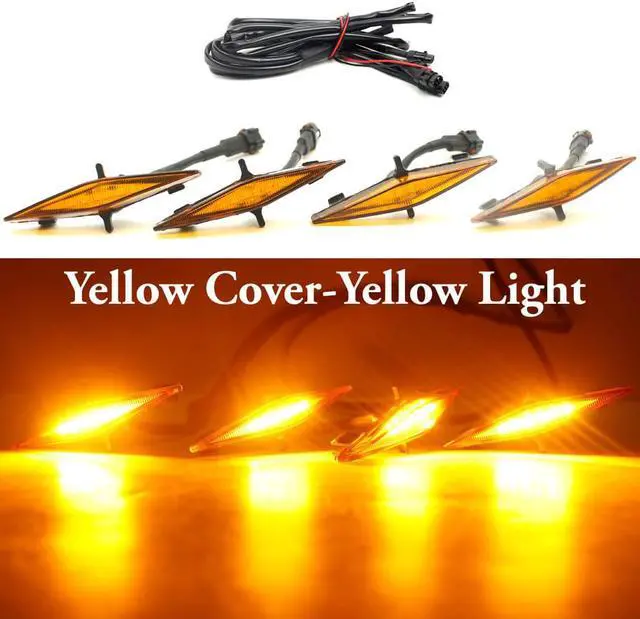 Alt view image 5 of 7 - Paiying 4 Pcs Amber Grille LED Lights For Toyota 4Runner 2014-2021