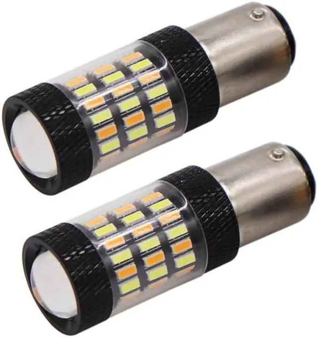 Alt view image 4 of 4 - Yassdwbn 2x Switchback LED Turn Signal Lights 60SMD High Power Super Bright Bulb