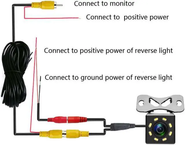 Alt view image 4 of 6 - Car Rear View Backup Camera Parking Reverse Back Up Camera Waterproof NTSC 170°