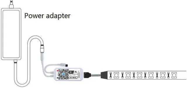 Alt view image 4 of 6 - Wifi LED Light Strip Smart Controller RGBW Light & 24 Key Remote