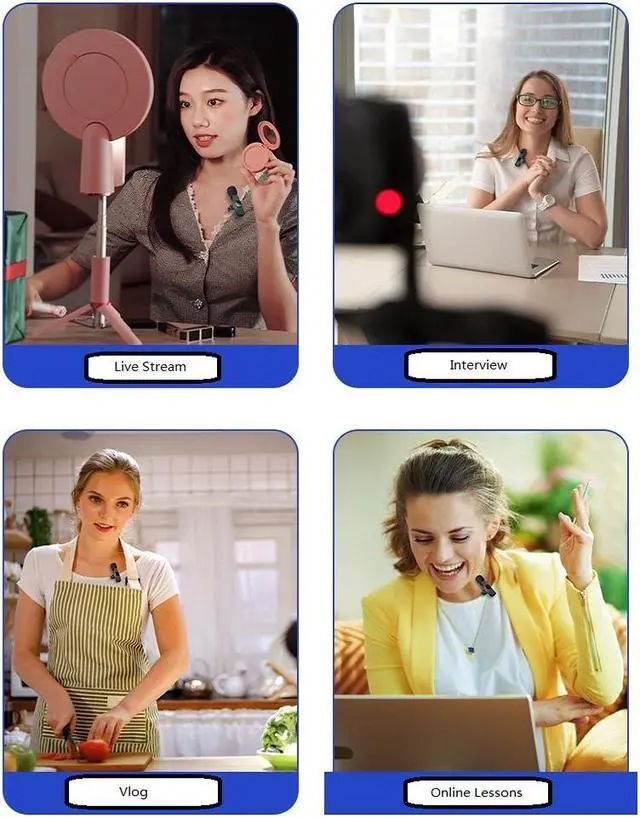 Alt view image 5 of 5 - Yassdwbn NEW Black Lavalier Microphone Wireless Audio Video Recording Mini Mic For iPhone