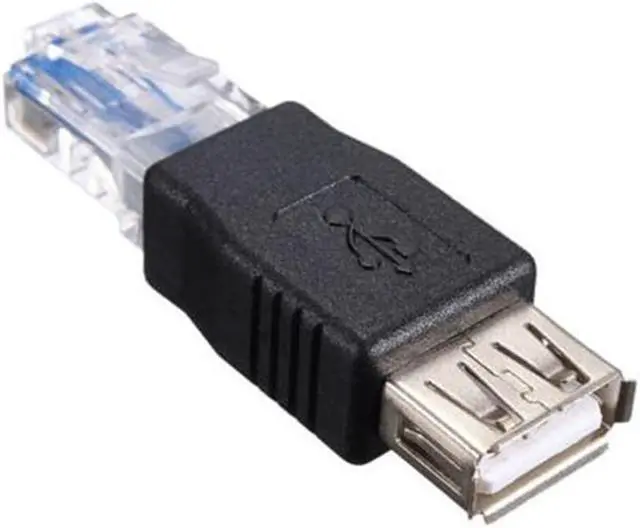 Alt view image 6 of 6 - 4 Pcs RJ45 Male to USB AF A Female Adapter Socket LAN Network Ethernet Router Plug