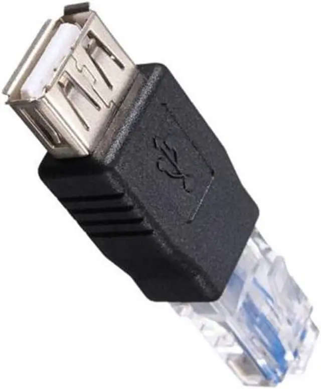 Alt view image 3 of 6 - 4 Pcs RJ45 Male to USB AF A Female Adapter Socket LAN Network Ethernet Router Plug