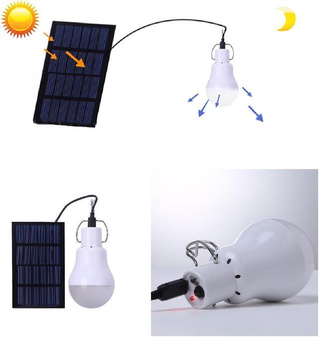 Portable Solar Panel Powered LED Lights Bulb Light Tent Lamp