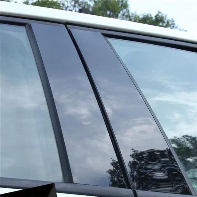 Alt view image 5 of 7 - Acaigel 4Pcs Door Trim B Pillar Posts Gloss Black Cover Fit For Ford F150 15-21