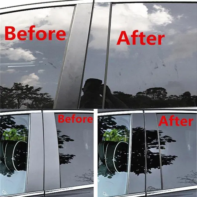 Alt view image 7 of 7 - Acaigel 4Pcs Door Trim B Pillar Posts Gloss Black Cover Fit For Ford F150 15-21