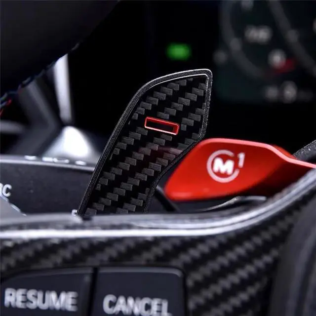 Alt view image 4 of 5 - Yassdwbn Carbon Fiber Steering Wheel Paddle Shifter For BMW G22 G23 G26 G80 M3 G82 G83 M3