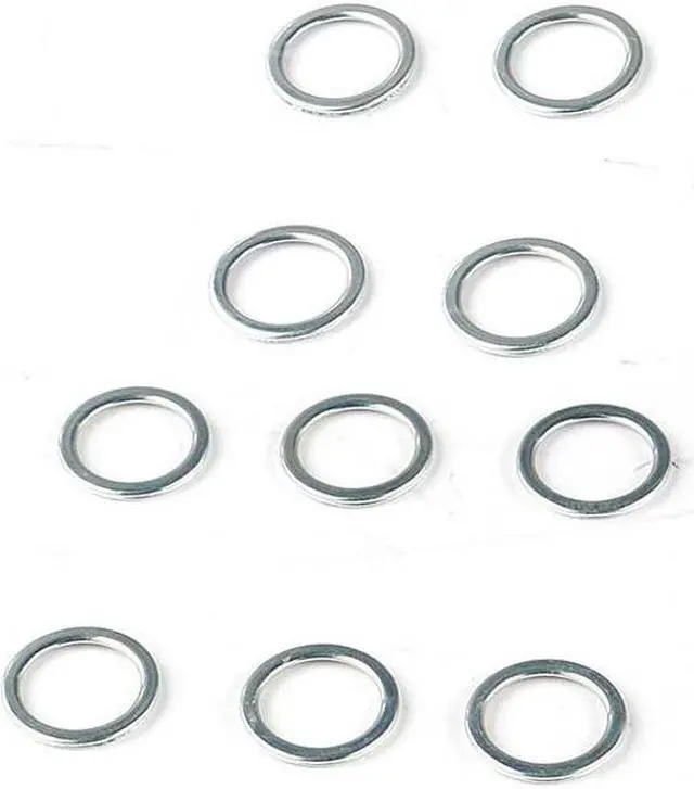 Alt view image 2 of 5 - Yassdwbn 10Pcs NEW DRAIN PLUG GASKET SET 12157-10010 FOR TOYOTA LEXUS SCION 1215710010