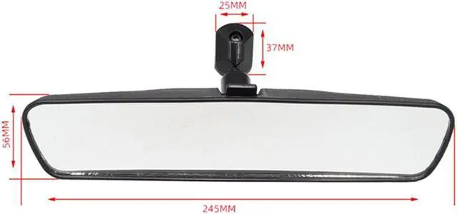 Alt view image 2 of 6 - Yingshan 10 Inches Black Car Interior Rear View Mirror For Vehicle Truck Boat Universal