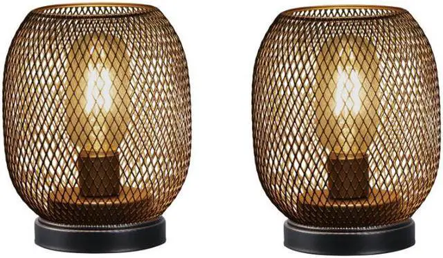 Alt view image 2 of 4 - JHY DESIGN Set of 2 Metal Cage LED Lantern Battery Powered,Cordless Accent Light with LED.Great for Weddings,Parties,Patio,Events for Indoors Outdoors(Round Shape)