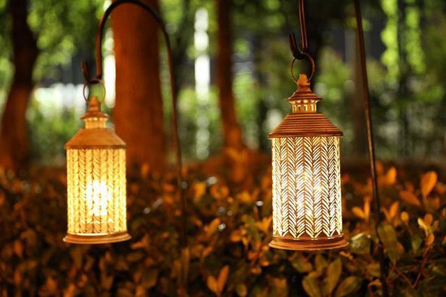 JHY DESIGN Set of 2 Metal Mesh Table Lamp LED Cordless Lamp Battery Powered  with 6-Hours Timer Feature Modern Battery Lamp 7.5''H with Edison Bulb for